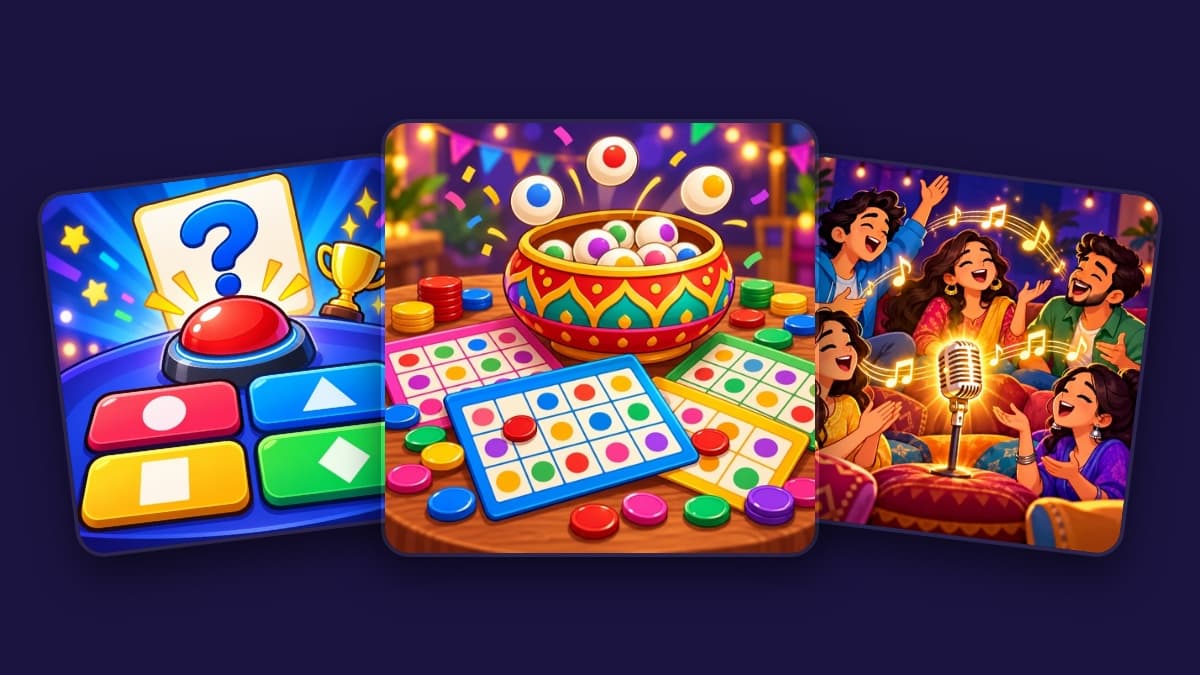 Illustration for Office Diwali party games for the whole floor, not just the loud desk